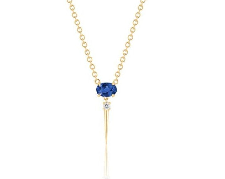 Single on sale sapphire necklace