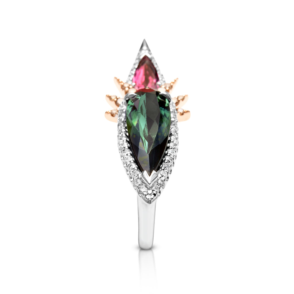 Tourmaline & Diamond Ring